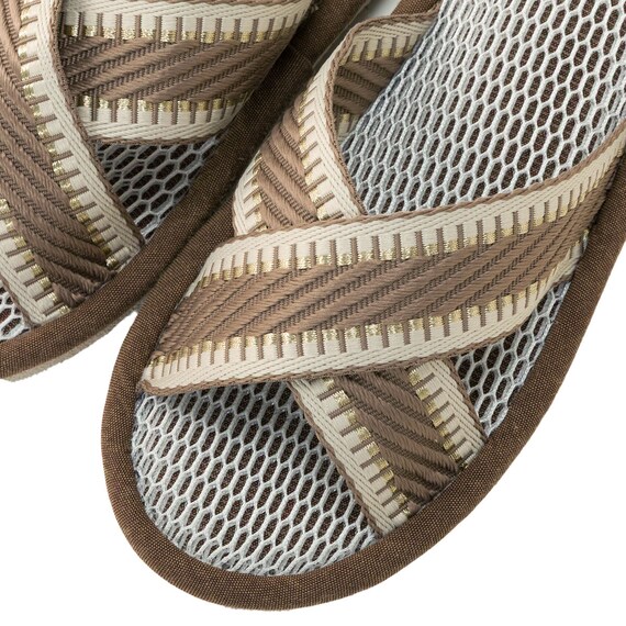 スリッパ M (クロス ブラウンnrSRx7s) 6枚目画像