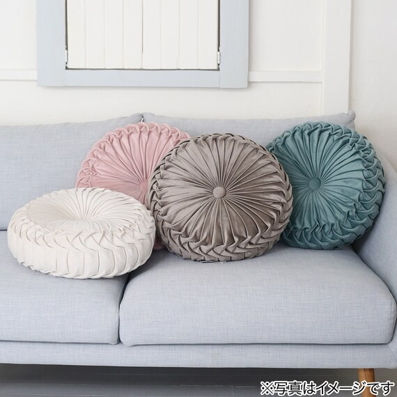 円形クッション ダリア(モカ) 2枚目画像