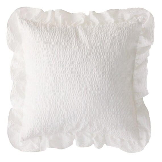 クッションカバー(フリル アイボリー rSCqe1) 1枚目画像