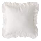 クッションカバー(フリル アイボリー rSCqe1) 1枚目画像