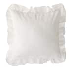 クッションカバー(フリル アイボリー rSCqe1) 2枚目画像