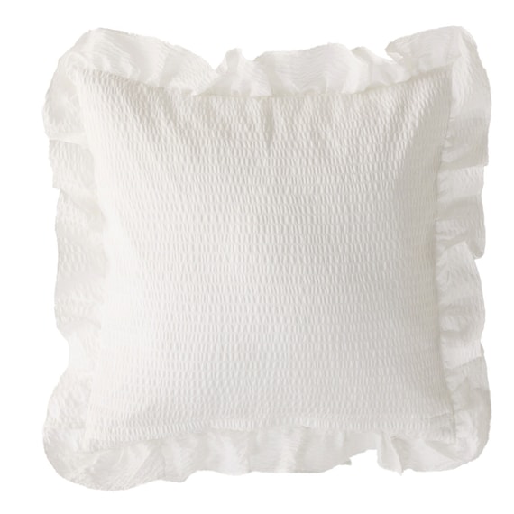 クッションカバー(フリル アイボリー rSCqe1) 2枚目画像