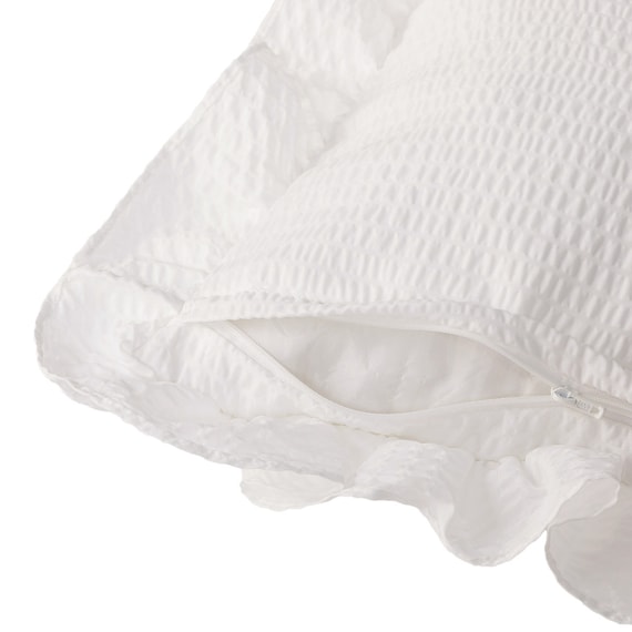 クッションカバー(フリル アイボリー rSCqe1) 3枚目画像