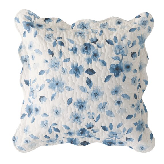 クッションカバー(SLキルトアオバナ rSCz5) 1枚目画像