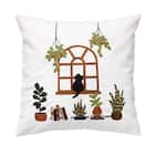 クッションカバー(デコネコ刺繍) 1枚目画像