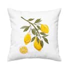 クッションカバー(レモン刺繍) 1枚目画像
