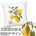 クッションカバー(レモン刺繍) 2枚目画像