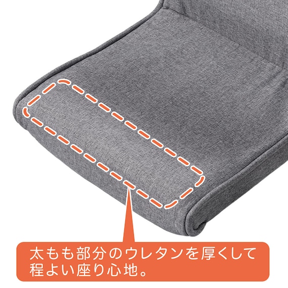 コンパクト座イス(LC-A09HG グレー) 3枚目画像