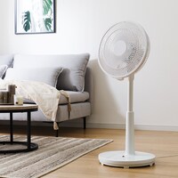 ACモーターリモコン付きリビング扇風機 30cm(ホワイト)