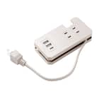 持ち運びできるコンパクトマルチタップ(モカ) 4枚目画像