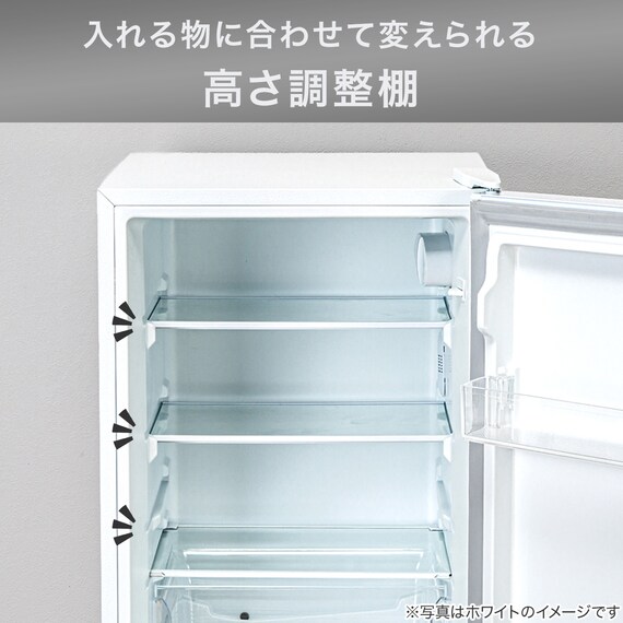 133L 2ドア冷凍冷蔵庫 (NRｰ133L ブラック) (リサイクル回収あり 