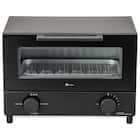 W切り替え式オーブントースター 2枚 (AC2C02 ブラック) 1枚目画像