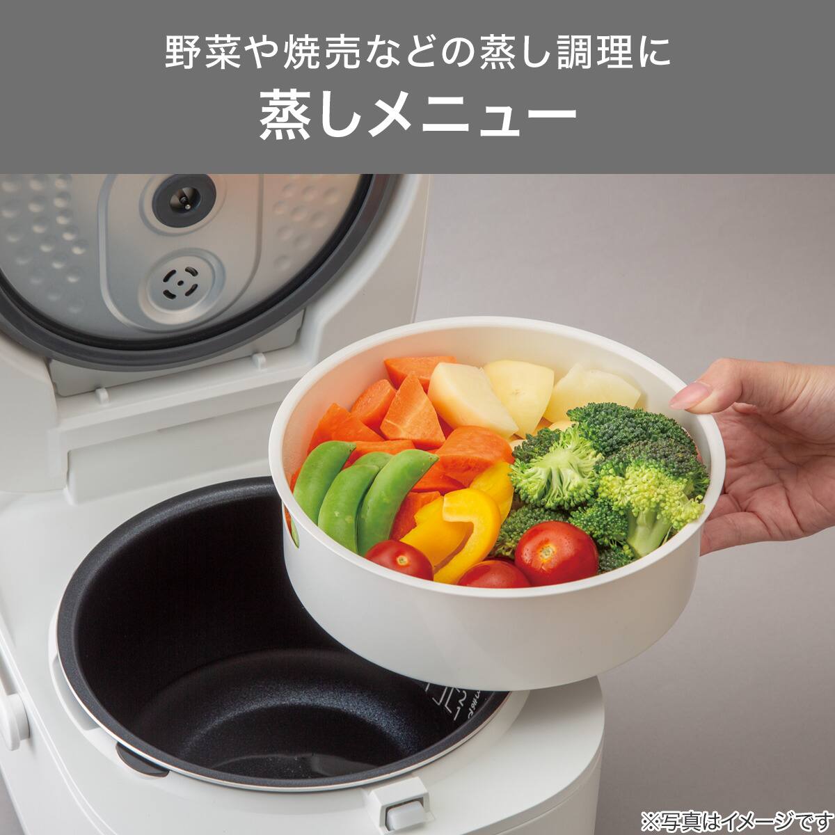 #L-56【ご来店いただける方限定】SHARPの炊飯器です 炊飯器 (5.5合) KS-S10J(S) シルバー系 マイコン炊飯器 シャープ