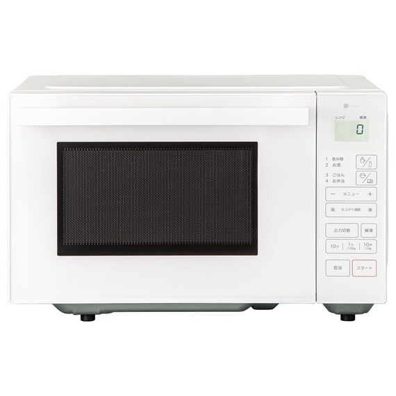 フラット電子レンジ 20L (ヘルツフリー BK2C01 ホワイト) 1枚目画像