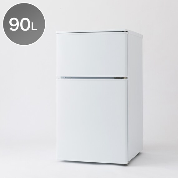 【家電3点セット】一人暮らし 90L冷蔵庫+4.5kg洗濯機+ヘルツフリーレンジセット(ホワイト) 2枚目画像