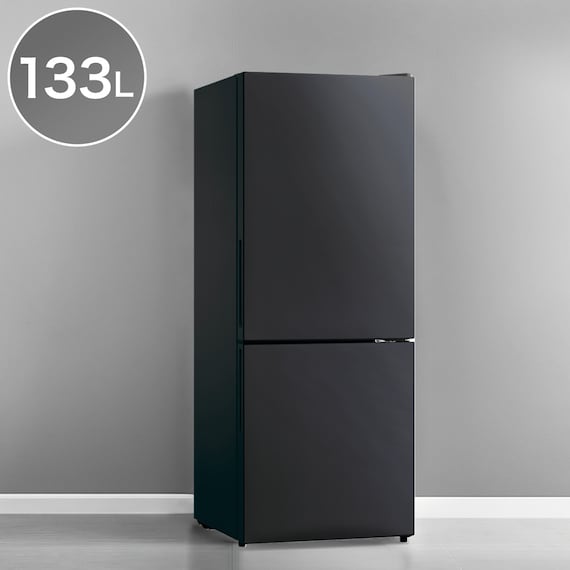 【家電2点セット】133L冷蔵庫+6kg洗濯機セット (ブラック) 2枚目画像