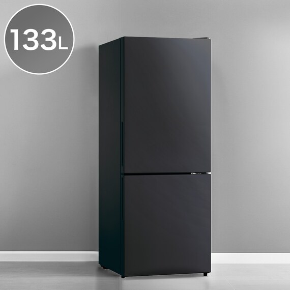 【家電2点セット】133L冷蔵庫+10kgドラム式洗濯乾燥機セット(ブラック) 2枚目画像