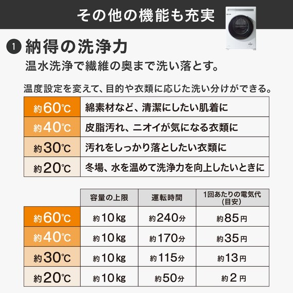 【家電2点セット】133L冷蔵庫+10kgドラム式洗濯乾燥機セット(ブラック) 10枚目画像
