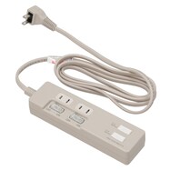 【デコホーム商品】3.1A USBポート付2口節電タップ 2ｍ(MO)