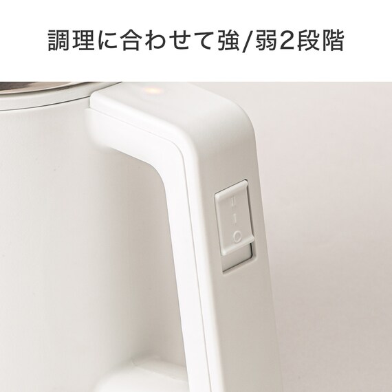  【小型家電4点セット】ヘルツフリー電子レンジ＋炊飯器+電気調理ポット+掃除機セット (ホワイト) 11枚目画像