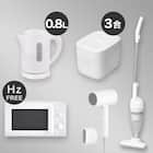 【小型家電5点セット】基本家電+マイナスイオンドライヤーセット (ホワイト) 1枚目画像