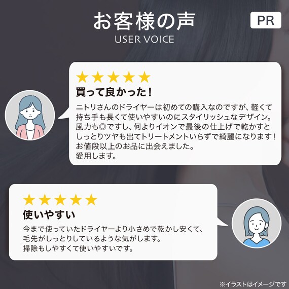 【ラッピング袋グレー色付き】ナノうるおいイオン美髪ドライヤー(NL701 ホワイト)（※本商品はラッピングされていない状態でお届けになります） 3枚目画像