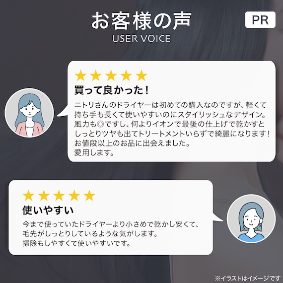 ナノうるおいイオン美髪ドライヤー (NL701 ホワイト) 3枚目画像