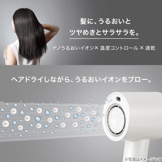 ナノうるおいイオン美髪ドライヤー (NL701 ホワイト) 4枚目画像