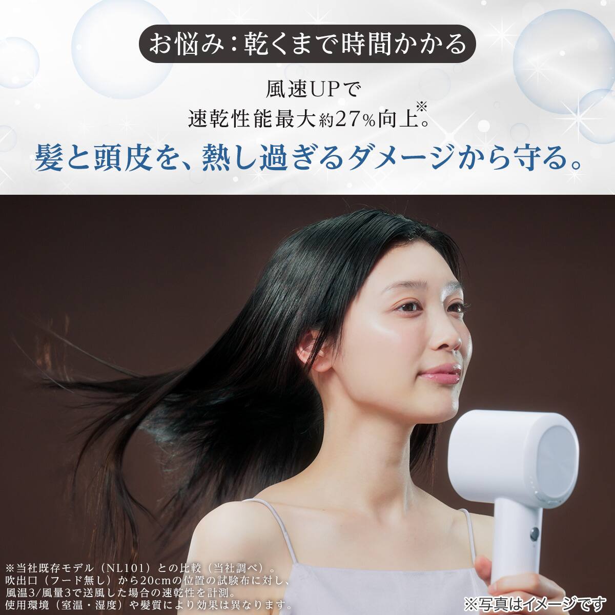 新品未使用ナノモイスチャーミスト 美髪ドライヤー エディオン、ニトリと共同開発した「ナノうるおいミスト美髪ドライヤー