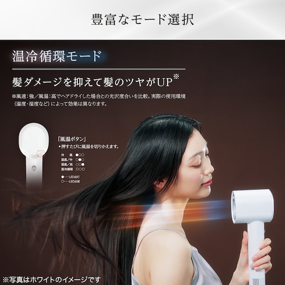 【母の日 プレゼント】ナノうるおいイオン美髪ドライヤー (NL701 ダークグレー) ギフト 贈り物 お母さん 実用品 15枚目画像