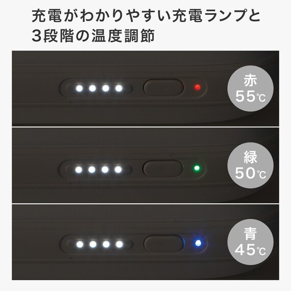 手のひらに収まる充電式カイロ(WK01 モカ) 6枚目画像