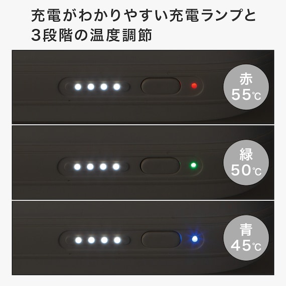 手のひらに収まる充電式カイロ(WK01 モカ) 6枚目画像