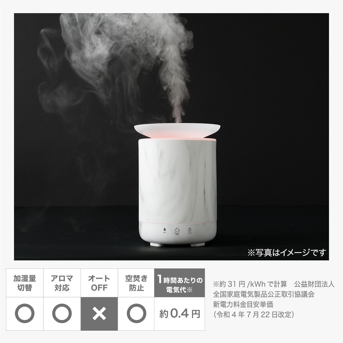 加湿器　ニトリ タワー型ハイブリッド加湿器 (HB02WH) | ニトリネット【公式