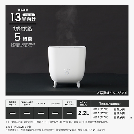 簡単給水スチーム加湿器 (SH02) 6枚目画像