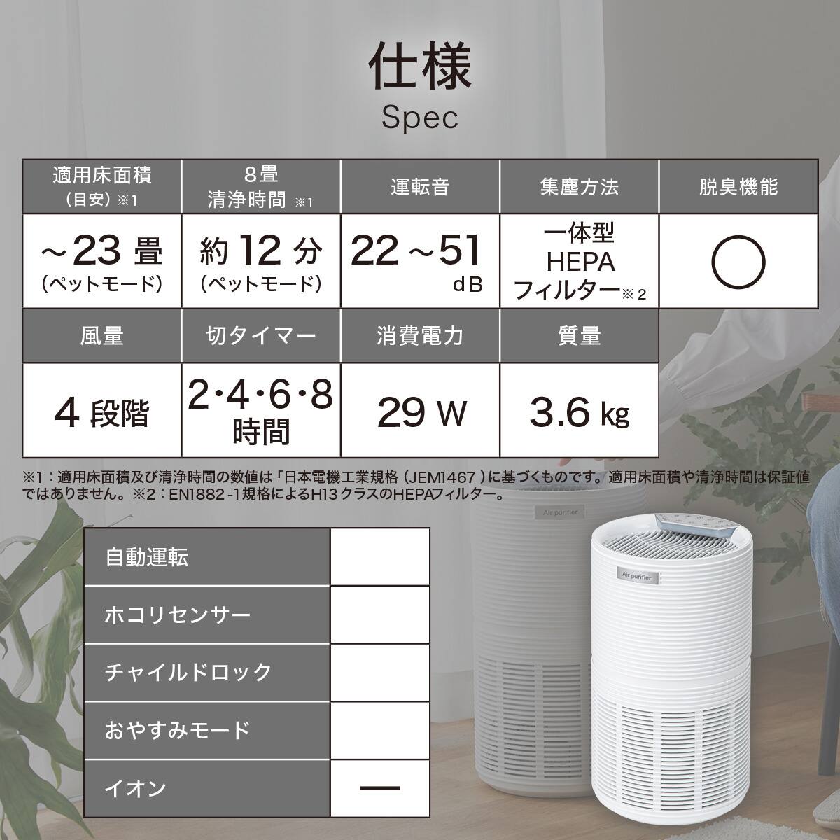 空気清浄機 (NR-6089WH) | ニトリネット【公式】 家具・インテリア通販