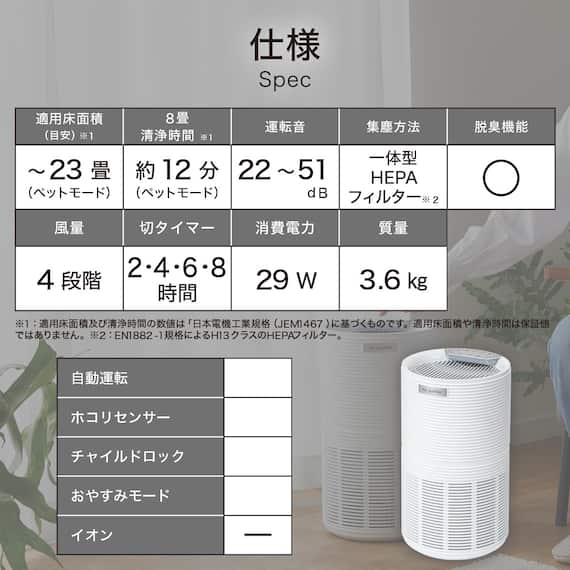 空気清浄機 (NR-6089WH) 11枚目画像