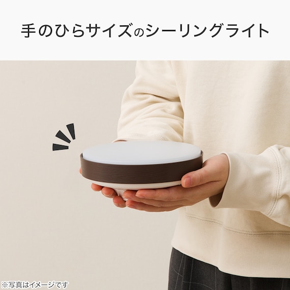 LEDミニシーリングライト (ミドルブラウン 60L) 4枚目画像