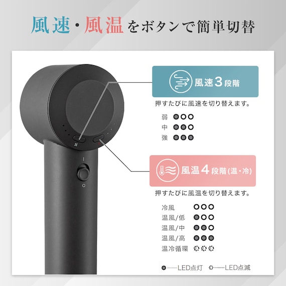 【ラッピング袋グレー色付き】高濃度マイナスイオンヘアケアドライヤー (NY281 ダークグレー)(※本商品はラッピングされていない状態でお届けになります) 12枚目画像