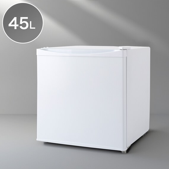 45L 直冷式1ドア冷蔵庫 (BR2C02 ホワイト) (リサイクル回収あり) 1枚目画像