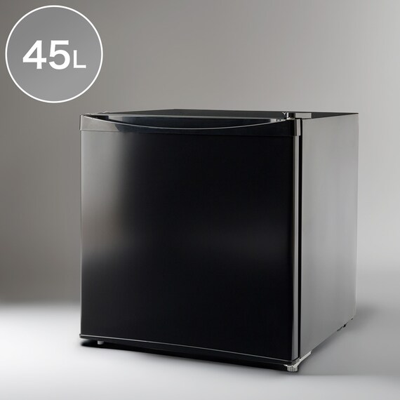 45L 直冷式1ドア冷蔵庫 (BR2C02 ブラック) (リサイクル回収あり 