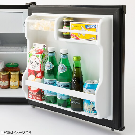 45L 直冷式1ドア冷蔵庫 (BR2C02 ブラック) (リサイクル回収あり 