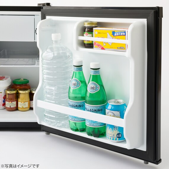 45L 直冷式1ドア冷蔵庫 (BR2C02 ブラック) (リサイクル回収あり 