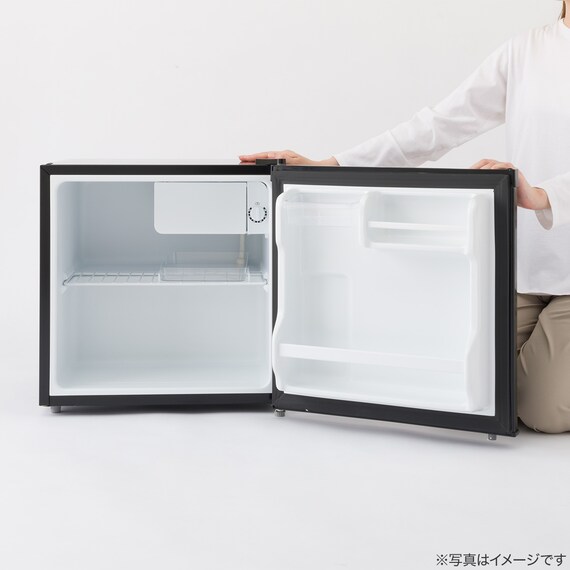 45L 直冷式1ドア冷蔵庫 (BR2C02 ブラック) (リサイクル回収あり 