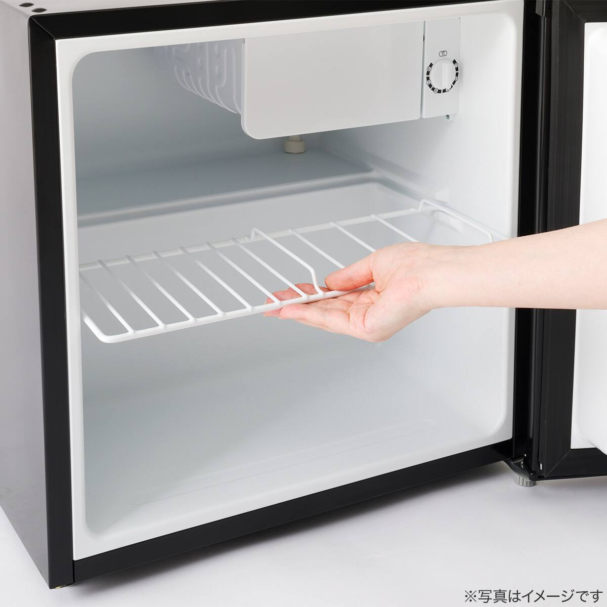 45L 直冷式1ドア冷蔵庫 (BR2C02 ブラック) (リサイクル回収あり