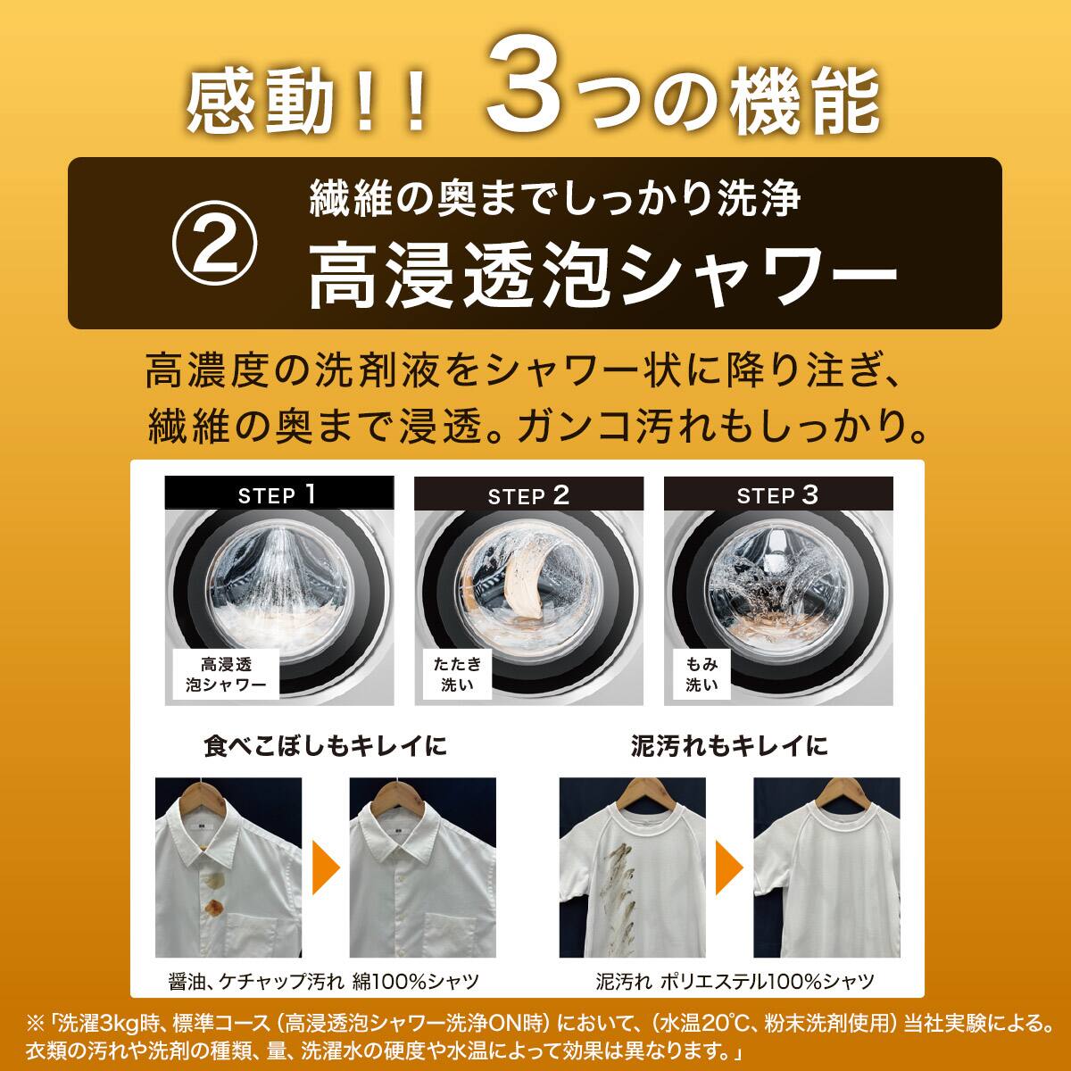 12kgヒートポンプ式ドラム式洗濯乾燥機 (ND120HL1 ホワイト