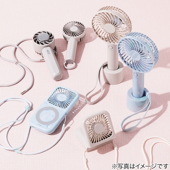カラビナ付き充電式ハンディファン(MN03NG モカ) 8枚目画像