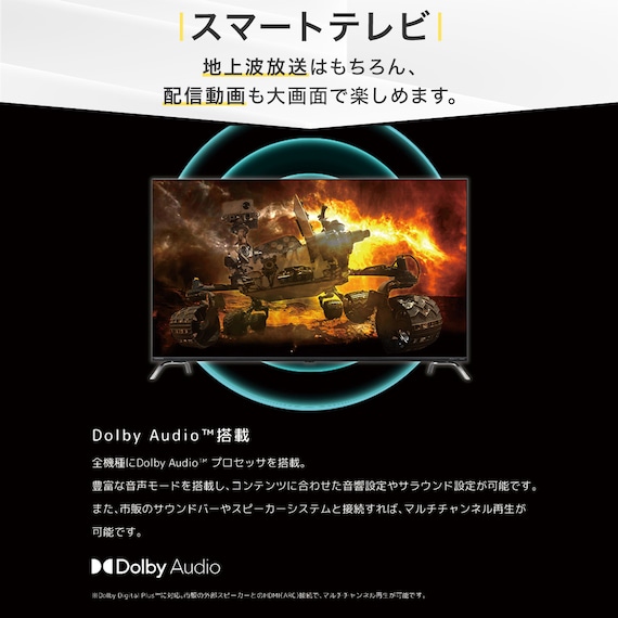 壁掛けテレビ 壁掛けパーツ付き 55型 液晶 4K対応 (NLS55RD01 ブラック)(リサイクル回収あり) 18枚目画像