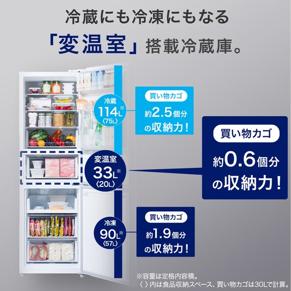 237L 2ドアファン式 冷凍冷蔵庫 (BR2G02 ホワイト)(リサイクル回収あり 