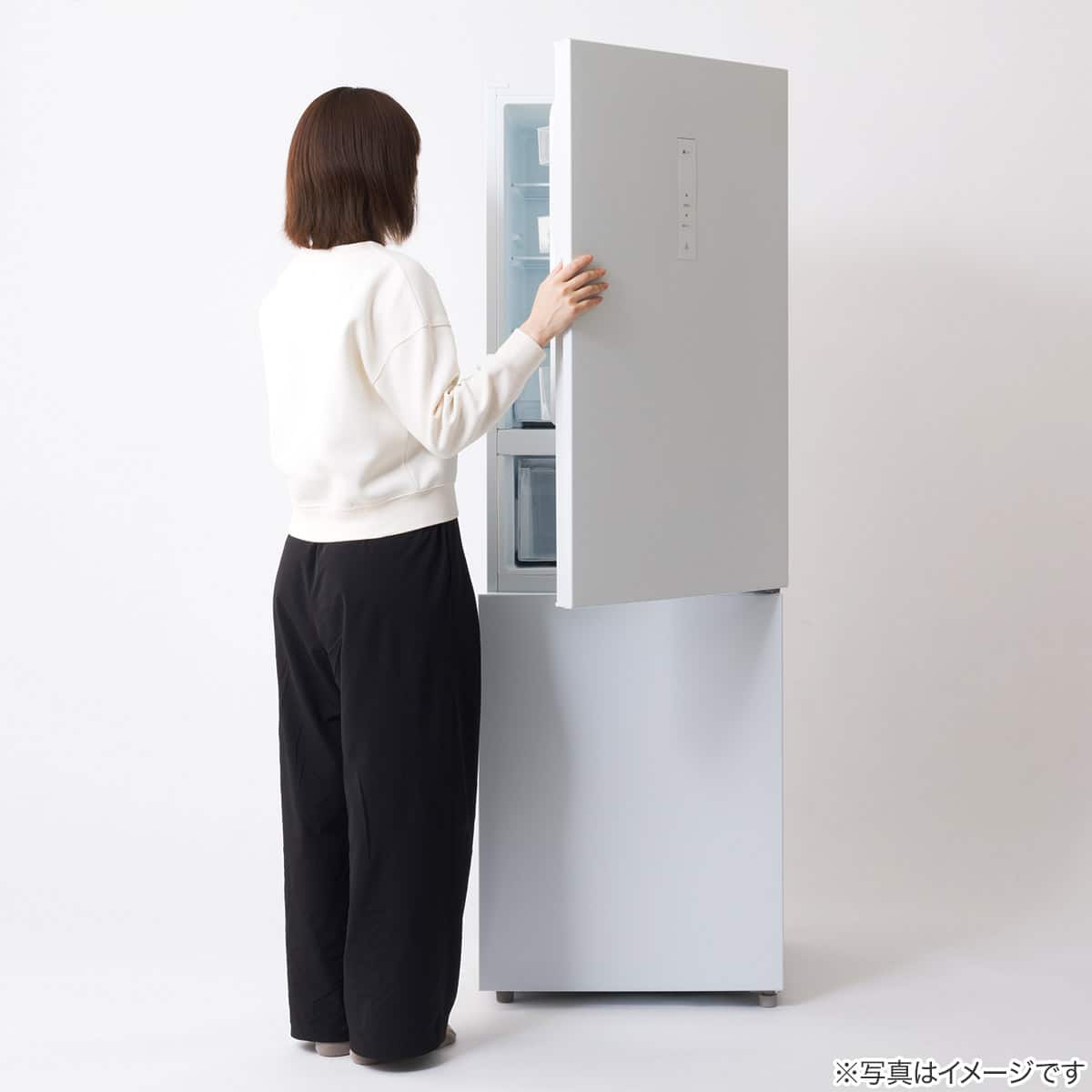 ニトリ中古冷蔵庫¥24900→¥5000 88L 直冷式 2ドア 冷凍冷蔵庫 (GZ2G04 左開き ブラック)(リサイクル