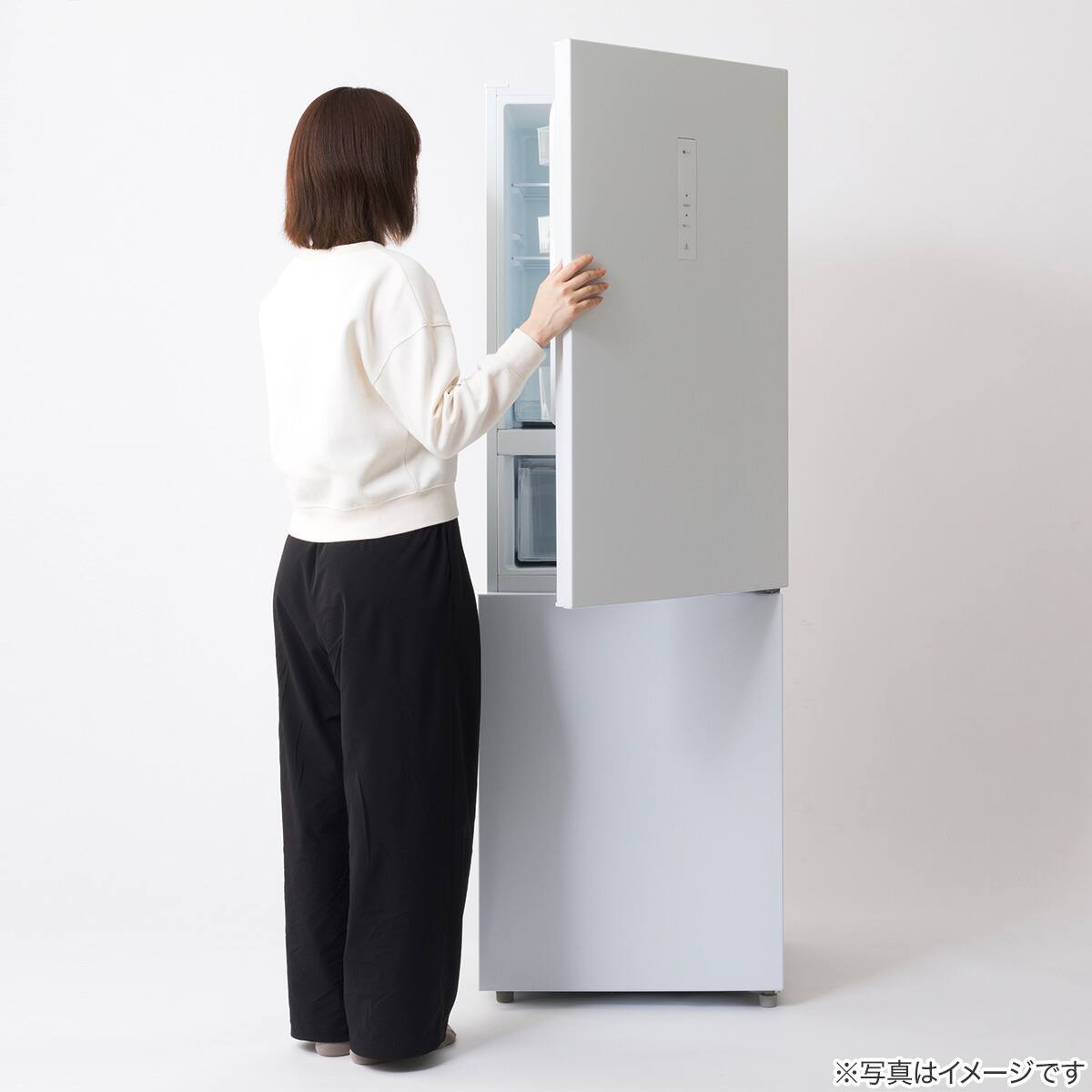 SR227 ニトリ180L 冷蔵庫 一人暮らし 家族 237L 2ドアファン式 冷凍冷蔵庫 (BR2G02 ホワイト)(リサイクル回収なし
